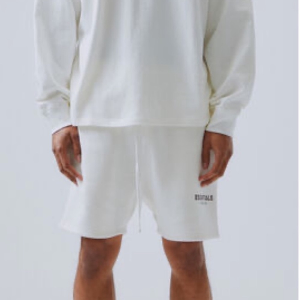 FOG essentials small white shorts